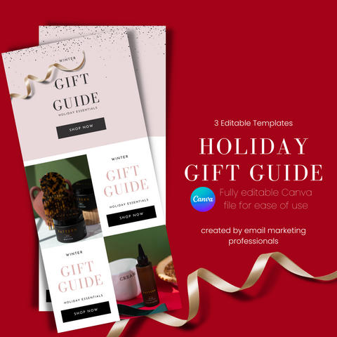 Editable Holiday Gift Guide Email Template 3 Pack
