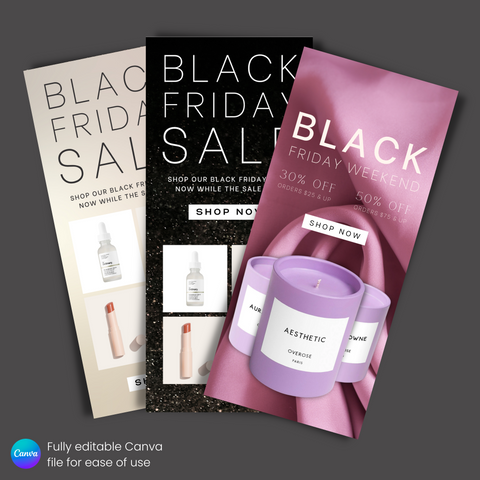 Editable Black Friday Email Template 6 Pack