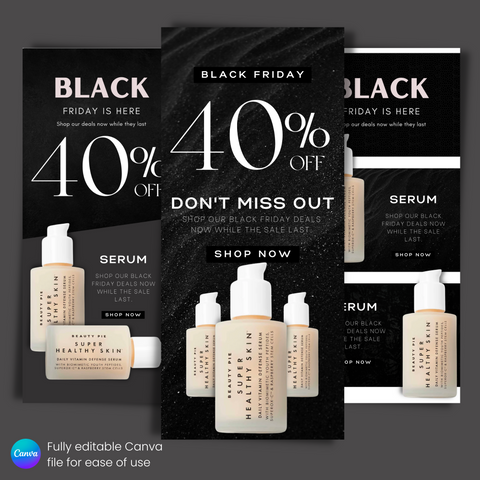 Editable Black Friday Email Template 3 Pack