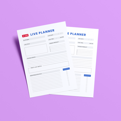 Live Planner Worksheet